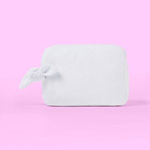 Stoney Clover Lane White Terry Cloth Large Pouch